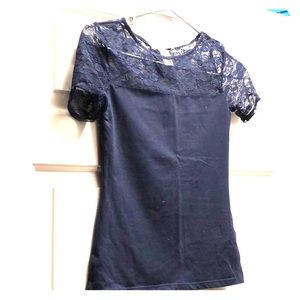 Cute tee with lace on top